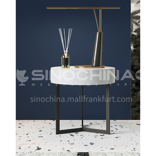 LP-GN029- Fashion, leisure, light luxury style, hardware iron frame, piano painting surface, light luxury bedside table